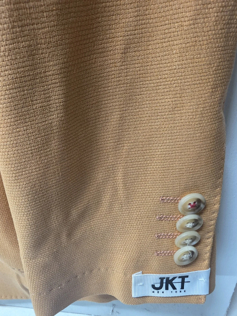 Men’s Tan Cotton Sport Coat - Single-Breasted Blazer